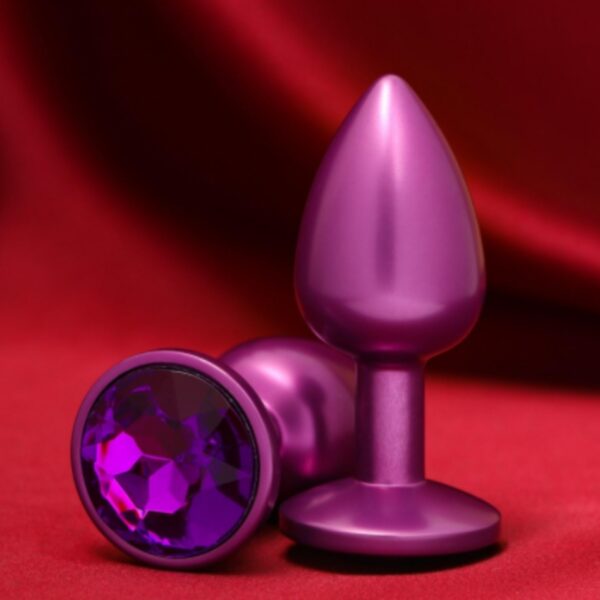 Анальная пробка VIOLET GEM с фиолетовым кристаллом
